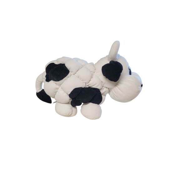 Vintage Commonwealth Puffy Cow Black & White Quilted Stuffed Animal 16" Soft - Picture 4 of 6